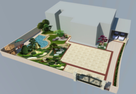 别墅庭院景观设计效果图