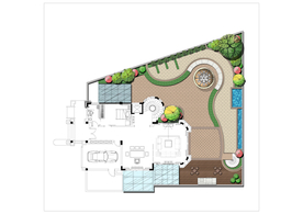 别墅庭院景观设计彩平