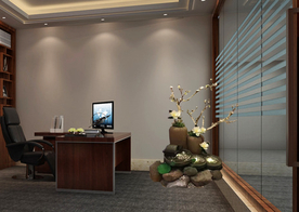 室内水景摆件效果图