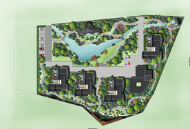 中式会所景观设计彩平图