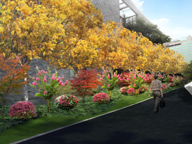 厂区道路景观设计效果图