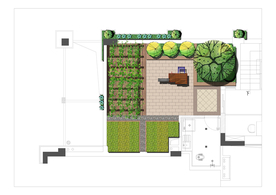 屋顶花园景观设计平面图