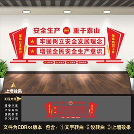 安监局形象墙 安全生产文化墙