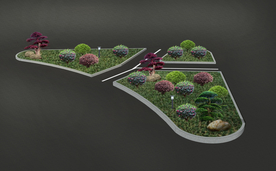 道路绿地景观效果图