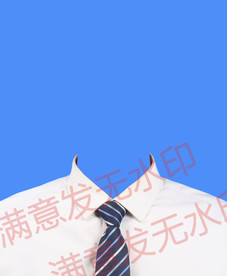 男生领带白衬衫证件照模板
