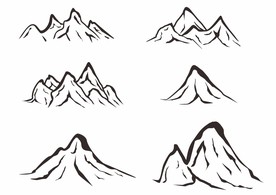 山峦山脉AI矢量图CDR素材