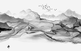 高档山水电视背景 TIF分层