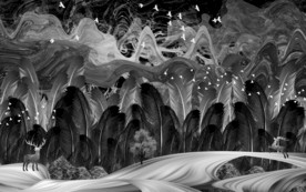 灰色欧式装饰壁画 TIF分层