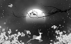 月光欧式装饰壁画 TIF分层