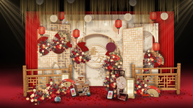 新中式婚礼迎宾区