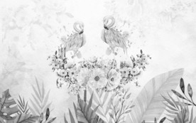 火烈鸟装饰新款墙画 TIF分层