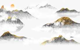 高档 背景新山水画 TIF分层