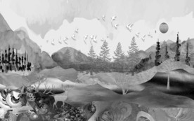 高清 背景新山水画 TIF分层