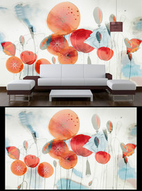 新中式电视背景墙