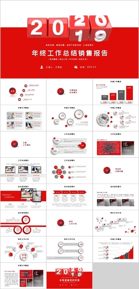 年终工作总结销售报告PPT