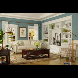 美式风格大宅装修客厅效果图