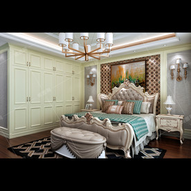 欧式风格别墅豪宅装修卧室效果图