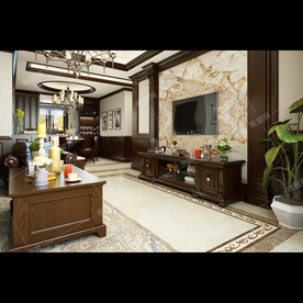 欧式风格别墅装修客餐厅效果图