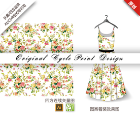 传统中国风牡丹富贵四方连续