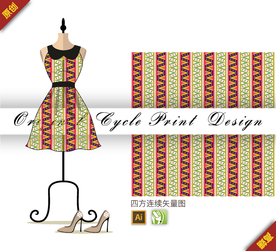 抽象简约四方格四方连续