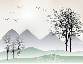 风景移门壁纸图案