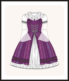 洛丽塔服装设计款式图少女装宫廷