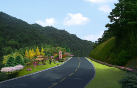 道路绿化景观设计效果图