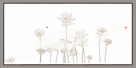 荷花挂画