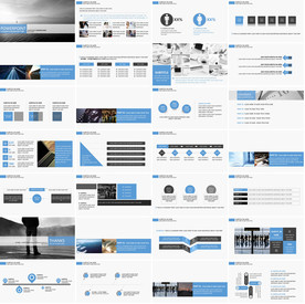 时尚欧美风多彩商务PPT