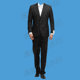 男士黑色全身西装模板整套素材