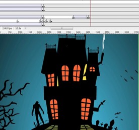 恐怖房子万圣节贺卡30秒动画