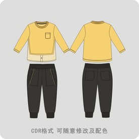 男童假两件搭配针织套装