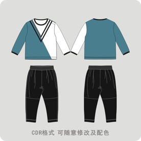 长袖T+针织裤.cdr