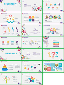 小清新春光明媚卡通可爱说课