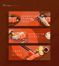 韩国料理寿司banner海报