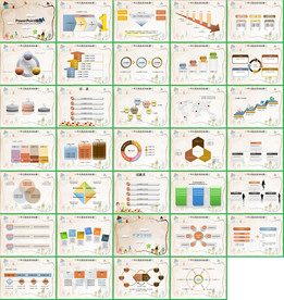 小清新春光明媚卡通可爱说课