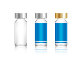 医药医美玻璃小药瓶分层素材
