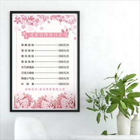 美容价目表