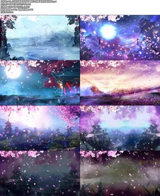 九张机唯美中国风舞蹈大屏幕通用