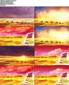 《大漠敦煌》朗诵背景