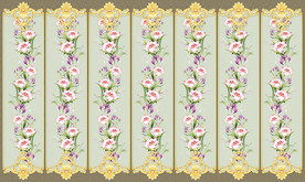 欧式花纹护墙板壁画