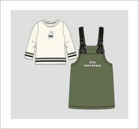 女装两件套吊带裙服装设计图