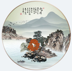 原创水墨山水装饰画壁画