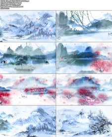水墨山水 配乐背景 敕勒歌