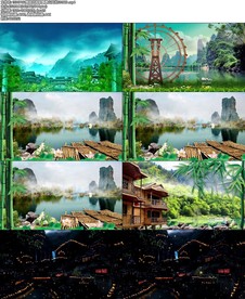 彝族民族歌舞彝山风光