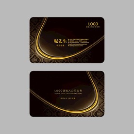 黑色名片
