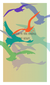 手绘飞鸟装饰画