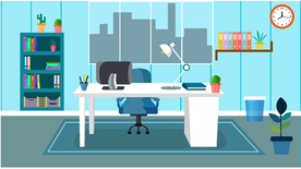 办公室插画现代简约