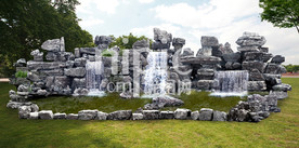 千层石假山跌水方案PSD效果图