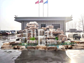 庭院千层石假山跌水效果图